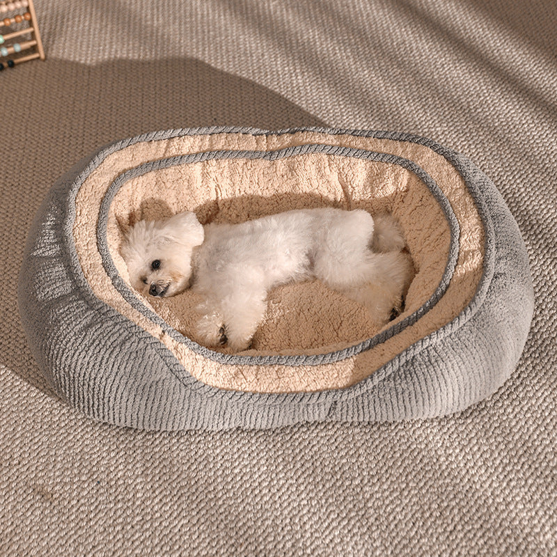 Oval Cuddler Dog Bed in use