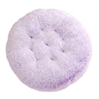 Shaggy Plush Donut Dog Bed in Lilac ombre