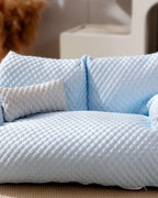 Quilted Pet Sofa with Armrests