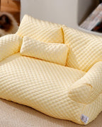 Quilted Pet Sofa with Armrests, color option