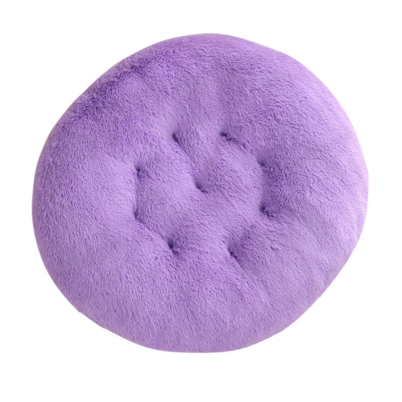 Shaggy Plush Donut Dog Bed in Purple