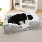 Plush Dog Couch Bed in use