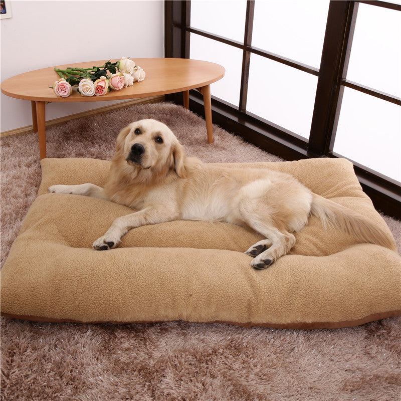 Washable Flat Dog Bed in use