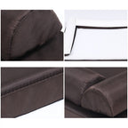 Dog Bed with Removable Washable Cover, Two Bolsters, 3 Sizes, close-up of the fabric