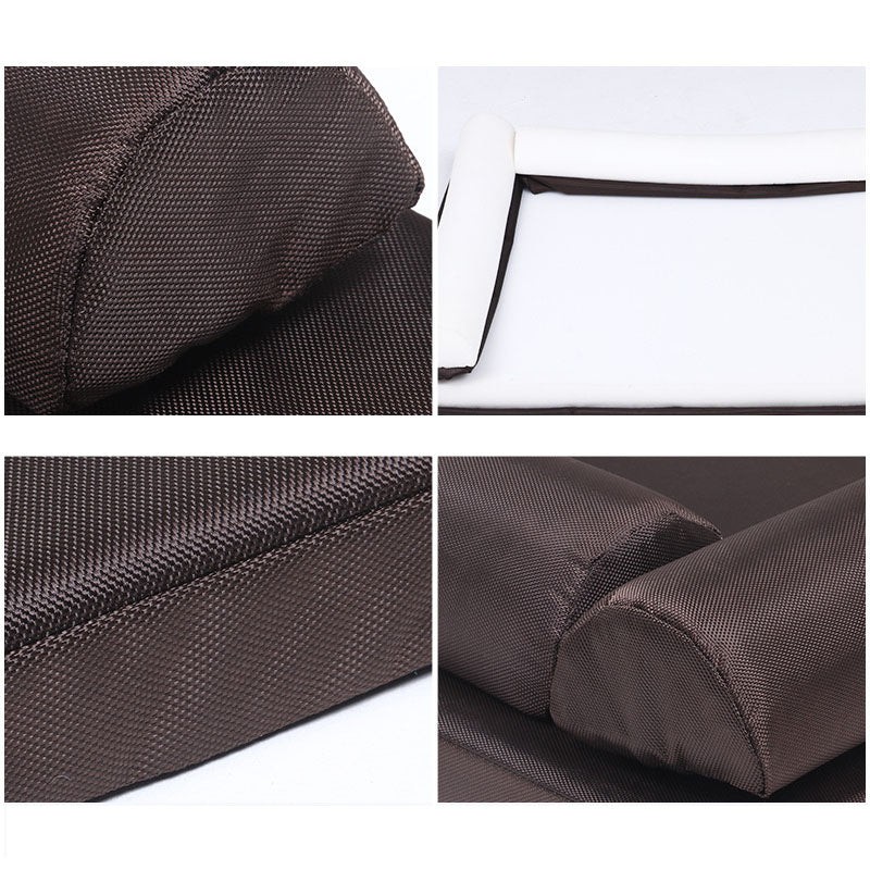Dog Bed with Removable Washable Cover, Two Bolsters, 3 Sizes, close-up of the fabric