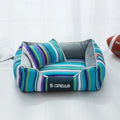Striped Machine Washable Dog Bed, photo 1