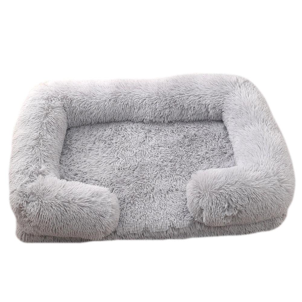 Plush Dog Sofa Bed with Inner Sleeve, color option