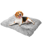 Shaggy Plush Dog Mattress in use