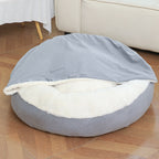 Round Hooded Burrow Dog Bed