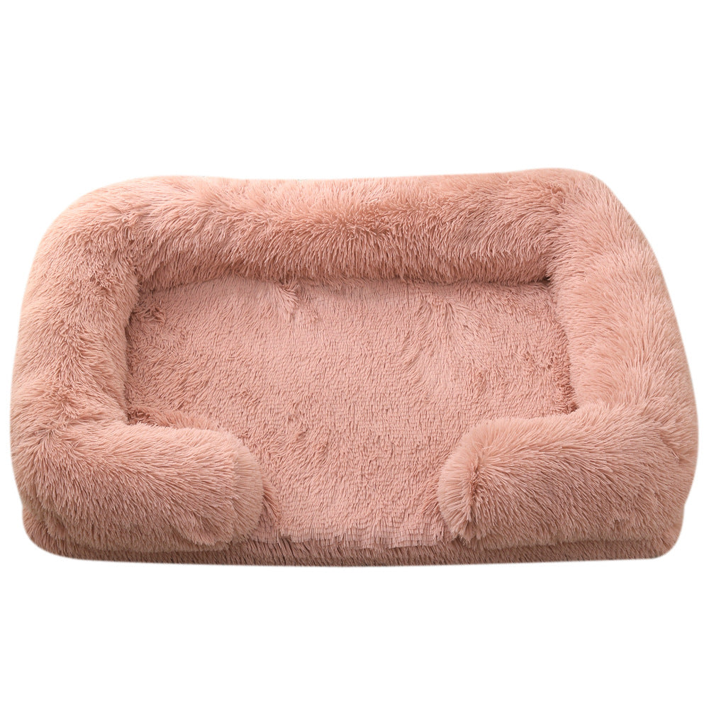 Plush Dog Sofa Bed with Inner Sleeve, color option