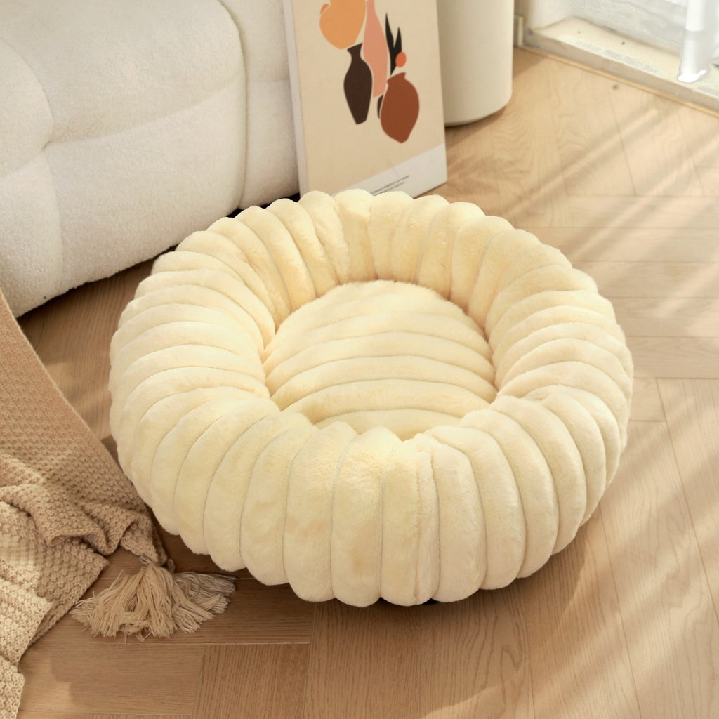 Round Plush Pet Nest Bed
