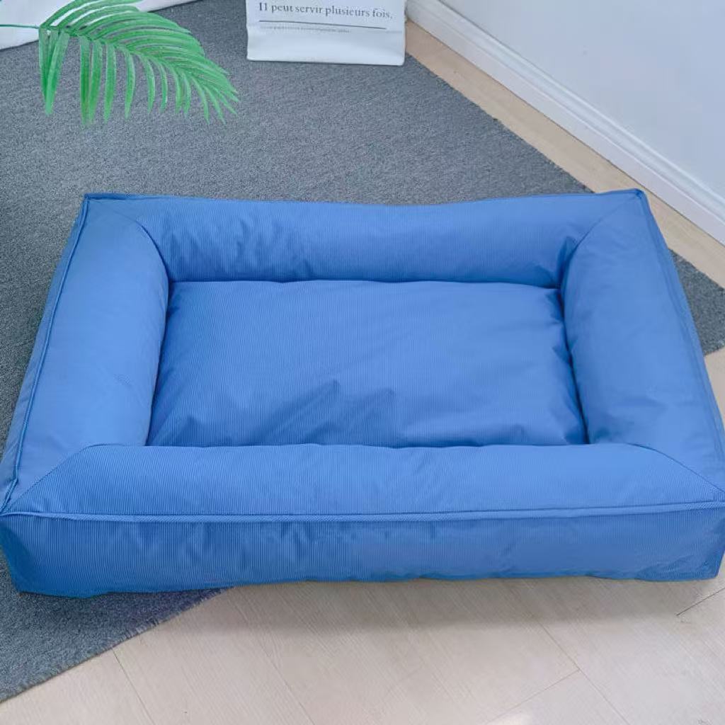 Large Dog Bed with Bolster Sides in use