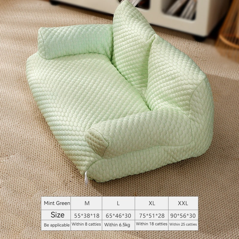 Pet Sofa, Quilted Mini Couch with Armrests in 4 Sizes, size guide