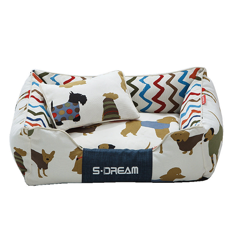 Lit à traversin rectangulaire pour chien, photo 1