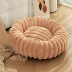 Round Plush Pet Nest Bed, color option