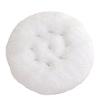 Shaggy Plush Donut Dog Bed in White