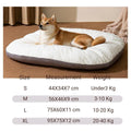 Woven-Texture Oval Dog Bed Cushion, size guide
