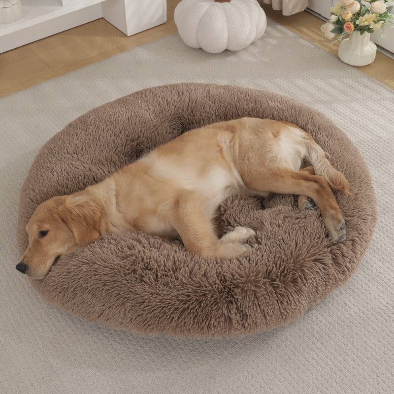 Shaggy Plush Donut Dog Bed, photo 4