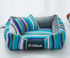 Striped Machine Washable Dog Bed, photo 8