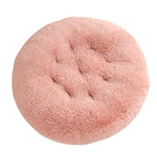 Shaggy Plush Donut Dog Bed in Dusty rose
