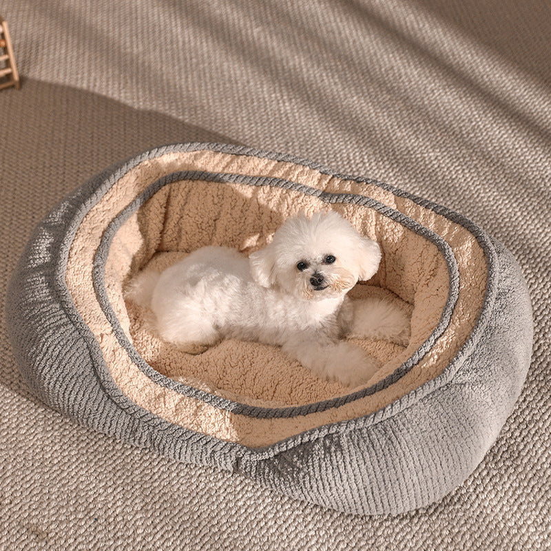 Oval Cuddler Dog Bed in use
