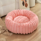 Round Plush Pet Nest Bed, color option