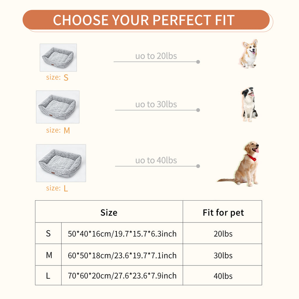Rose Plush Rectangular Dog Bed, photo 8