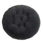 Shaggy Plush Donut Dog Bed in Charcoal