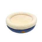 Round Dog Bed with Sherpa Rim, photo 3