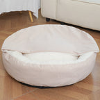 Round Hooded Burrow Dog Bed