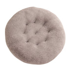 Shaggy Plush Donut Dog Bed in Taupe