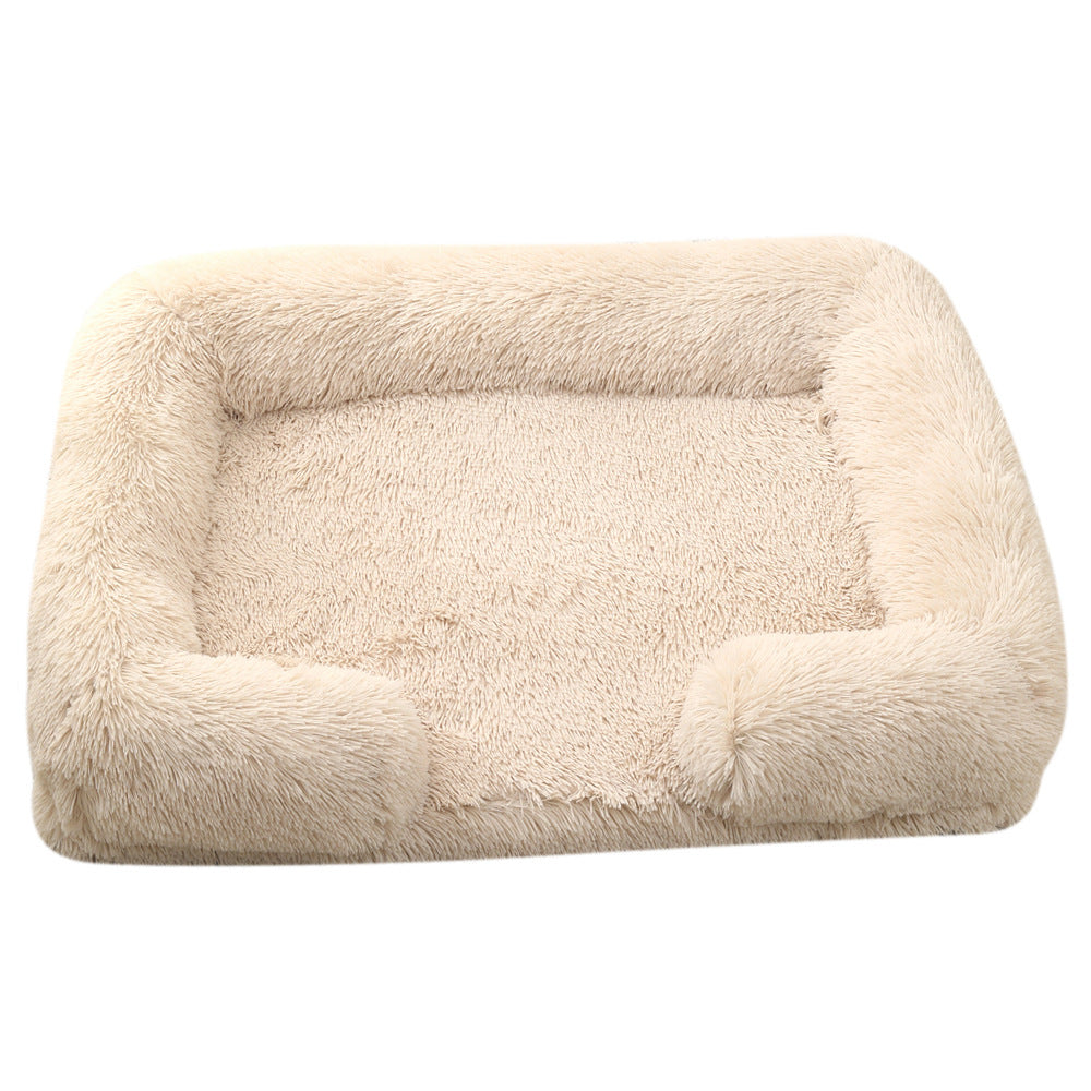 Plush Dog Sofa Bed with Inner Sleeve