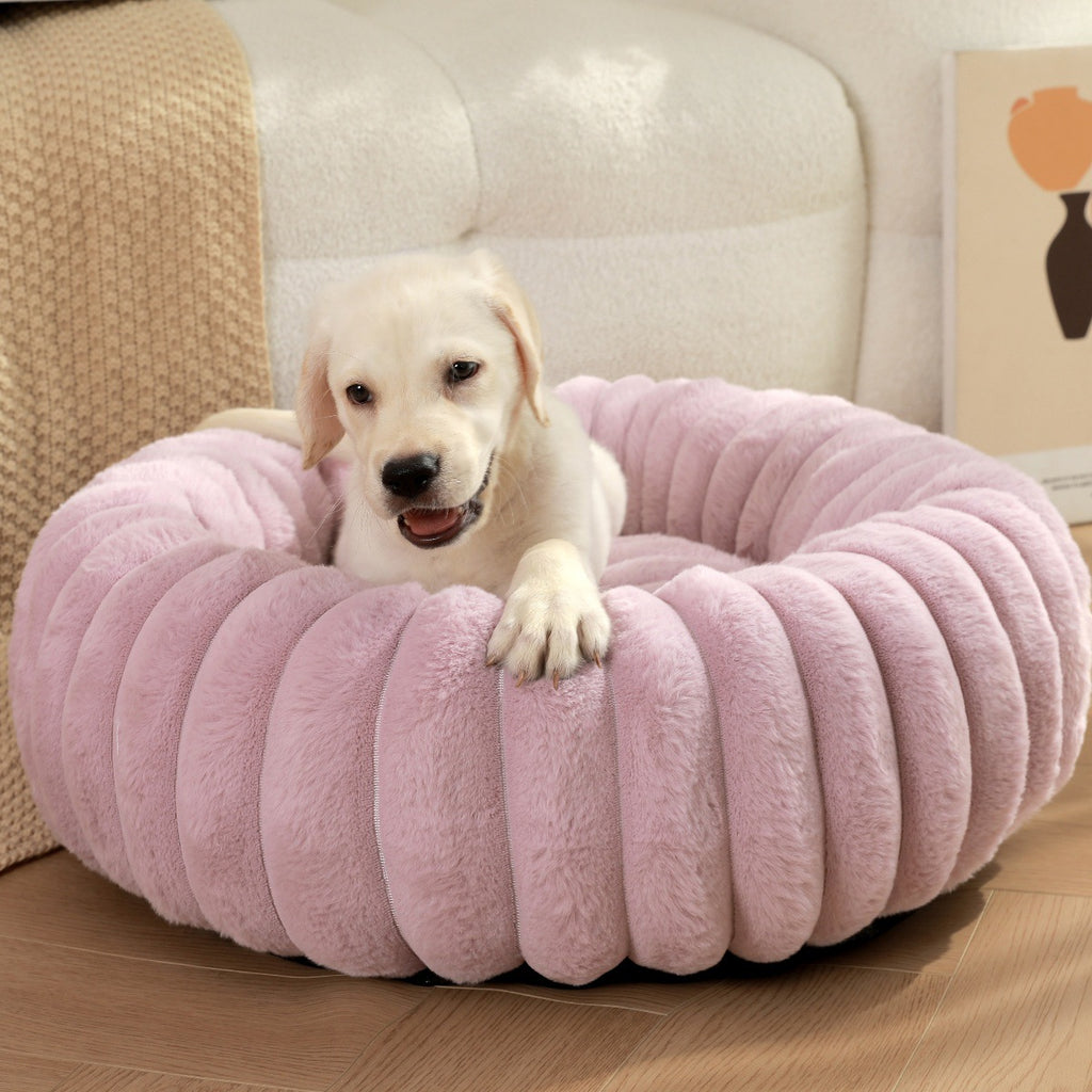 Round Plush Pet Nest Bed