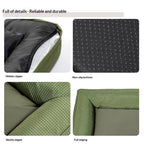 Bolster Dog Bed with Center Pad, close-up of the fabric