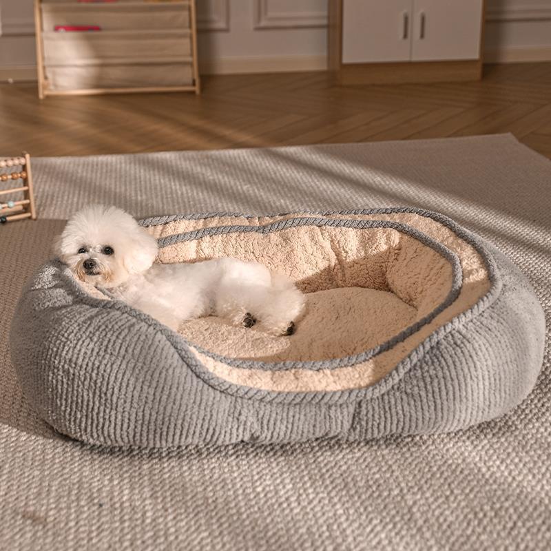Oval Cuddler Dog Bed in use