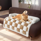 Checkered Bolster Pet Bed