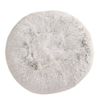 Shaggy Plush Donut Dog Bed in Cream and coffee