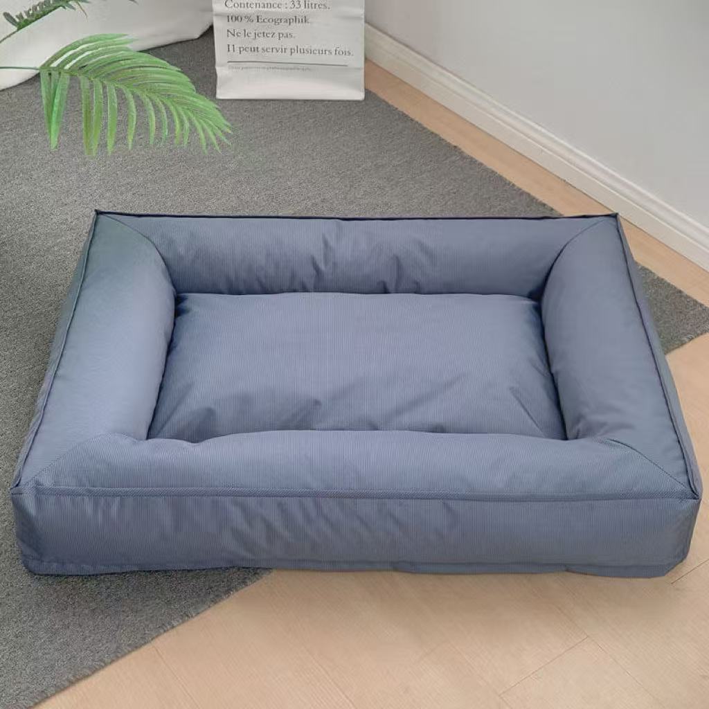 Large Dog Bed with Bolster Sides in use