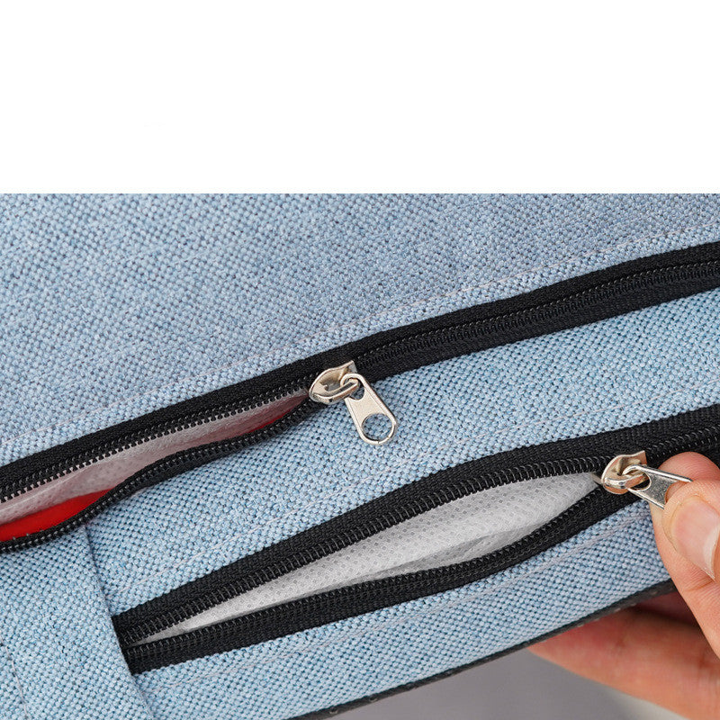 Zippered removable cover, close-up
