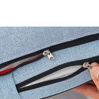 Zippered removable cover, close-up
