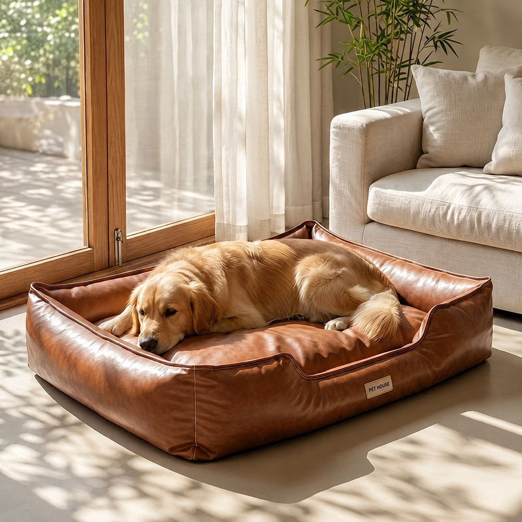 Leather-Look Bolster Dog Bed, photo 2
