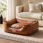 Leather-Look Bolster Dog Bed, photo 3